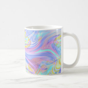 pastel hologram coffee mug