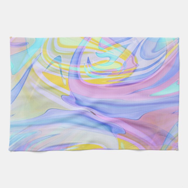 pastel hologram kitchen towel (Horizontal)