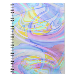 pastel hologram notebook