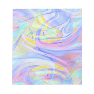 pastel hologram notepad