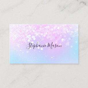 Pastel Holographic Parties scintillant Girl Carte 