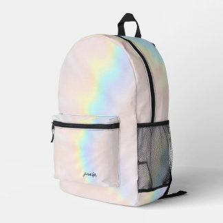 Pastel Holographic  Printed Backpack