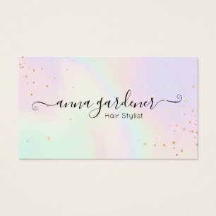 Pastel Holographic Rainbow Glam Gold Splatz