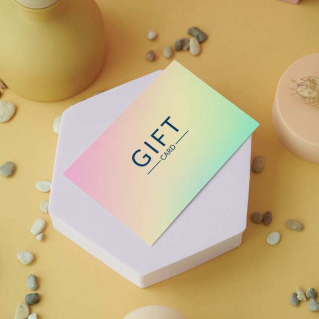 Pastel Holographic Salon certificat cadeau carte (Pastel Holographic Salon Certificate Gift Card)