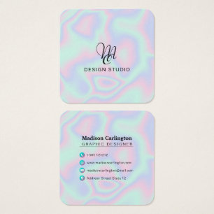 Pastel Holographic Texture Carte de visite