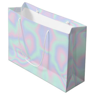 Pastel Holographic Texture  Large Gift Bag