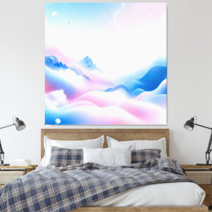 Pastel Horizons: Where Clouds Meet Dreams Canvas Print