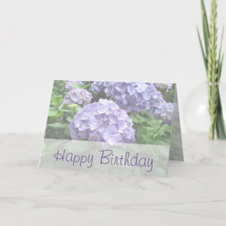 Pastel Hydrangeas at Trebah Birthday Card