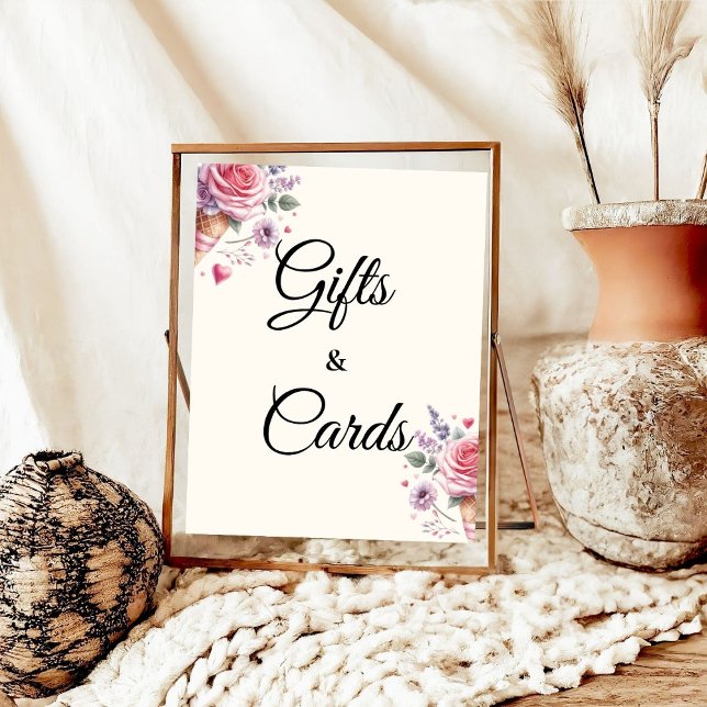 Pastel Ice cream Bridal Shower Gifts & Cards  Poster (Creator Uploaded)