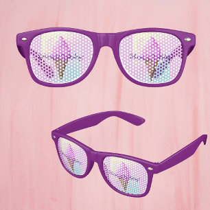 Pastel Ice cream Cone dripping Retro Sunglasses