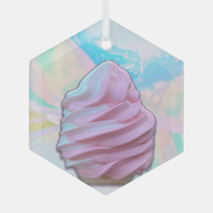 Pastel Ice Cream Dream Glass Ornament