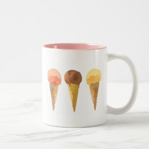Pastel ice-cream Summer sorbet Two-Tone Coffee Mug