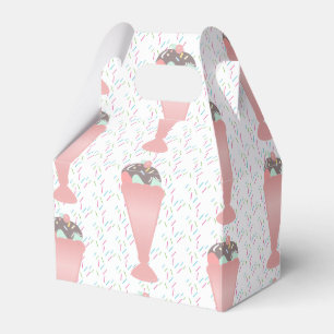 Pastel Ice Cream Sundae Sprinkles Birthday Party Favor Box