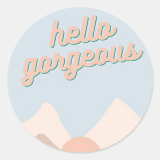 Pastel Indie Illustration  Classic Round Sticker