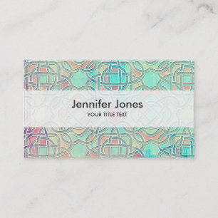 Pastel Infinite Celtic Knot Pattern Business Card