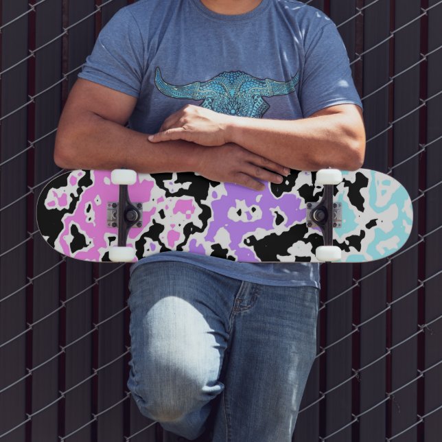 Pastel Inkblot 2 Skateboard (Outdoor 3)