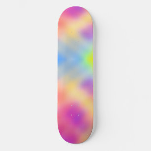 Pastel Iridescent Colorful Gradient Design Skateboard