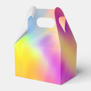 Pastel Iridescent Colourful Gradient Design Favor Box