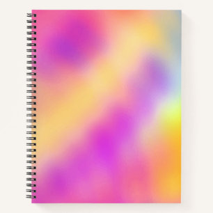 Pastel Iridescent Colourful Gradient Design Notebook