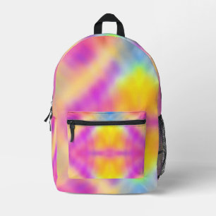 Pastel Iridescent Colourful Gradient Design Printed Backpack
