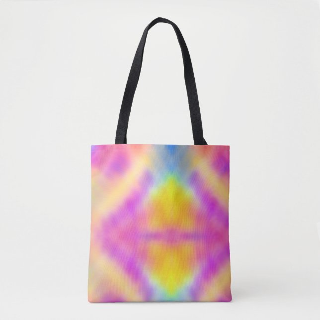 Pastel Iridescent Colourful Gradient Design Tote Bag (Front)