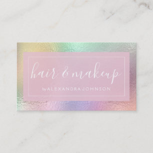 Pastel Iridescent Foil Business Card