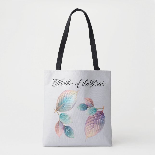 Pastel Iridescent Leaves Wedding Dreamy Pastels Tote Bag (Front)