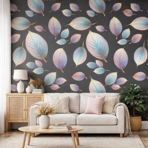 Pastel Iridescent Leaves Wedding Dreamy Pastels Wallpaper