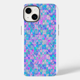 Pastel Iridescent Seamless Geometric Pattern iPhone 14 Case