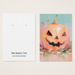 Pastel Jack-O-Lantern Earring Display Card
