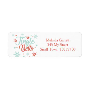 Pastel Jingle Bells Christmas Custom Address