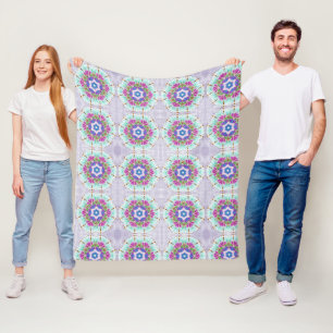 Pastel Kaleidoscope Fleece Blanket