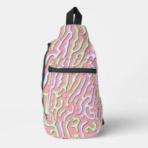 Pastel Kawaii Abstract Colourful Splatter Design Sling Bag