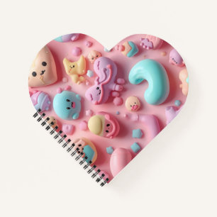 Pastel Kawaii Candy Character Art Notebook