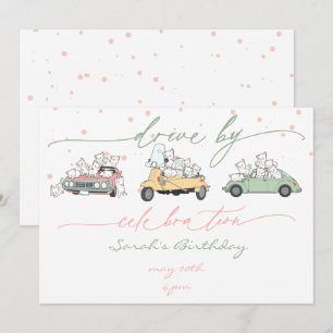 Pastel Kawaii Cats Surprise Celebration Parade Invitation