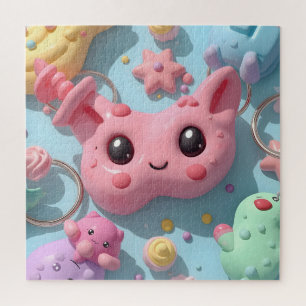 Pastel Kawaii Creature Fantasy Art Jigsaw Puzzle