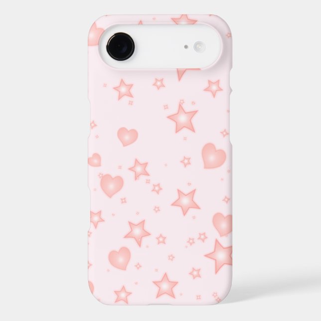 Pastel Kawaii Hearts & Stars – Cute Girly Pink (Back)