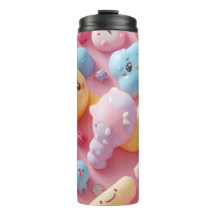 Pastel Kawaii Toy Creature Art Thermal Tumbler