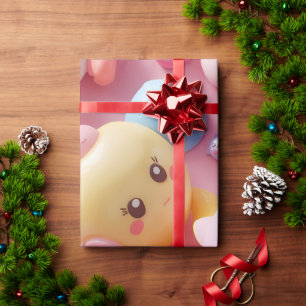 Pastel Kawaii Toy Creature Art Wrapping Paper