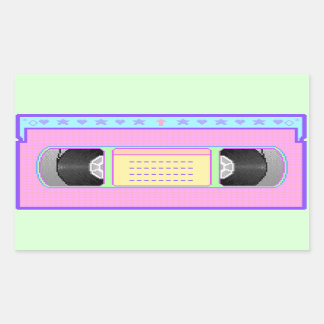 Pastel kawaii VHS vaporwave pixel art Sticker