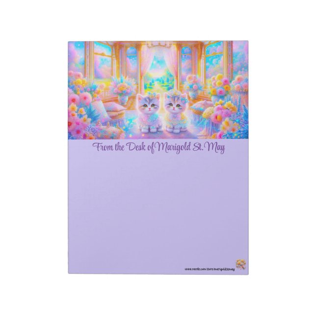 Pastel Kittens Snailmail Stationery Notepad (Rotated)