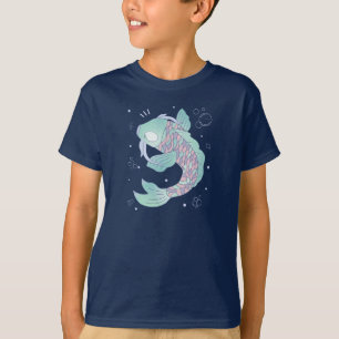Pastel Koi Fish   Whimsical Folk Art Underwater T-Shirt
