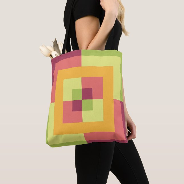 Pastel Labyrinth Tote Bag (Close Up)