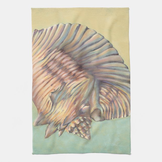 Pastel Large Conch Shell Kitchen Towel (Vertical)