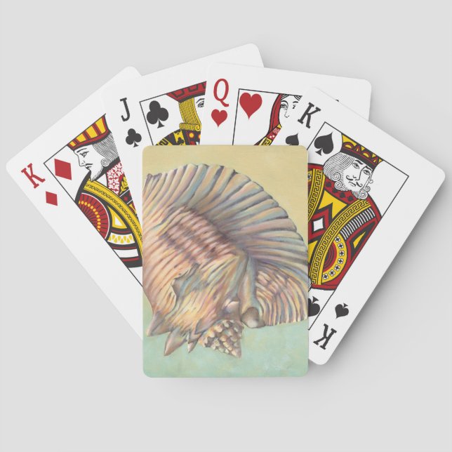 Pastel Large Conch Shell Playing Cards (Back)
