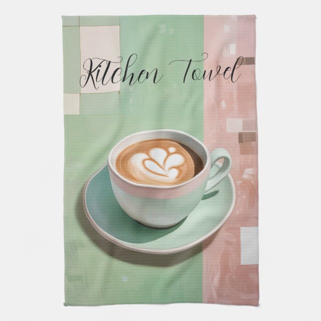 Pastel Latte Kitchen Towel (Vertical)