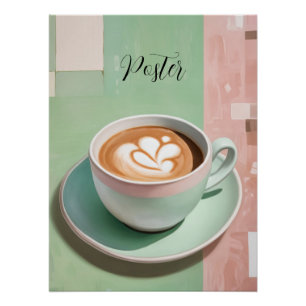 Pastel Latte Poster