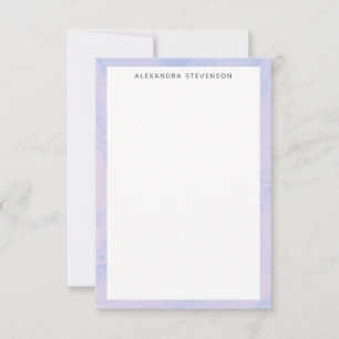 Pastel Lavender Abstract Liquid Ink Personalized Card