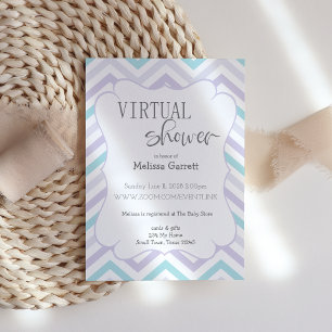 Pastel Lavender and Aqua Zig Zag Baby Virtual Invi