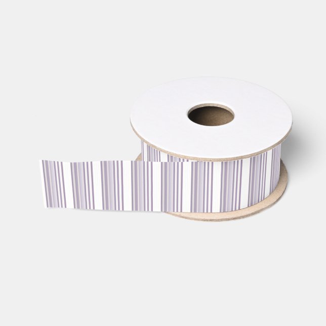 Pastel Lavender and White Stripe Grosgrain Ribbon (Spool)